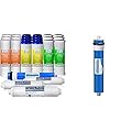 iSpring F22-75 3-Year Replacement Supply Filter Cartridge Pack Set for Standard 5-Stage Reverse Osmosis RO Systems, 22 Piece, White and iSpring Greatwell Reverse Osmosis Membrane 75 GPD 11.75” X 1.75”, Replacement Fits Standard Under Sink RO Drinking Wate