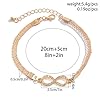 Wendalern Bracelet De Cheville Infini En Or Strass Numéro 8 Bracelet De Cheville Cz Infini Amour Sans Fin Plage Chaîne De Cheville À Maillons Épais Bijoux De Pied Pour Femmes #5