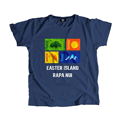 T-shirt Rapa Nui Île de Pâques bleu marine pour vos voyages et randonnées