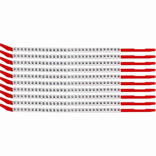 Brady SCN10-Q Black on White, Wire Marker Clip Sleeves (50 Clips)