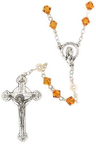 Austrian Crystal Catholic Prayer Rosary - Includes Pouch, 'How to Pray the Rosary' Guide and Birth Month Meaning Where Applicable