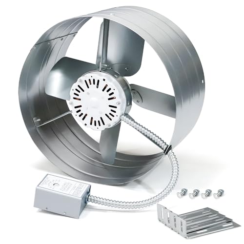 Gable Mount Attic Fan with Thermostat 1600 CFM