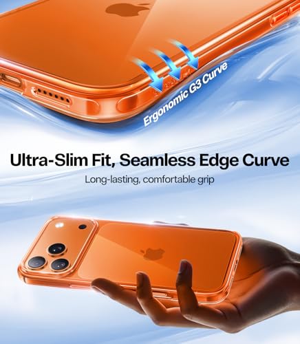 Image of TORRAS for iPhone 17 Pro Case Crystal Orange, Ultra-Thin