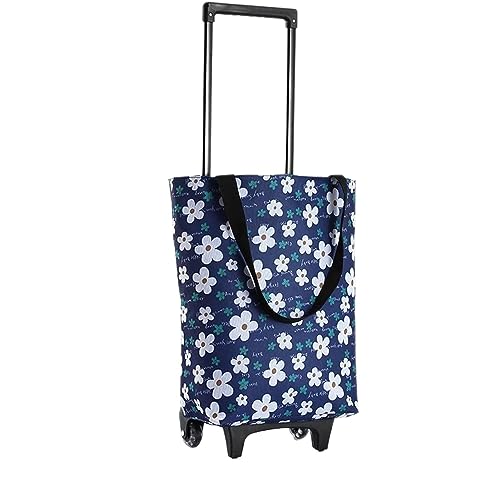 ANIIC Carro De La Compra Carrito Compra Bolsa De La Compra con Ruedas, Carrito De La Compra Ligero Y Plegable, Carrito De La Compra Portátil Pequeño, Gran Capacidad Carro Plegable con Ruedas
