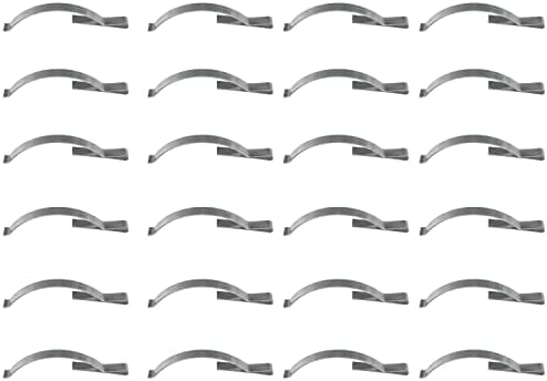 Yocimango 24pcsStainless Steel Plate Glass Window spring0.5x5.1x60mmFixed Screen securely Sliding in Aluminum Slot