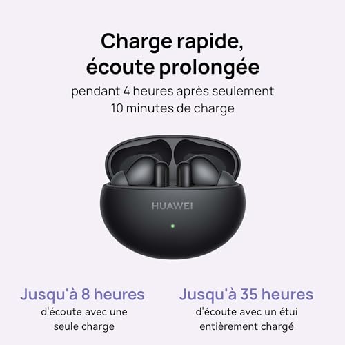 Écouteurs sans fil HUAWEI FreeBuds 6i ANC 3.0 35 heures d'autonomie Bluetooth 5.3 - vue 7