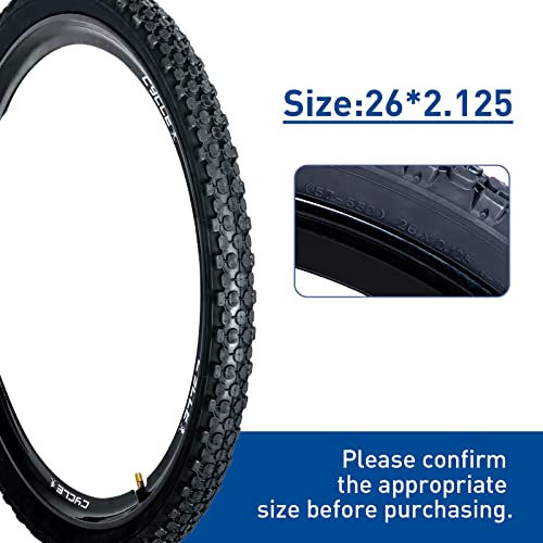 Bike Tire,26"X 2.125" Folding Bicycle Replacement Tires For Beach Cruiser Commuter Bikes -Black #TOP1