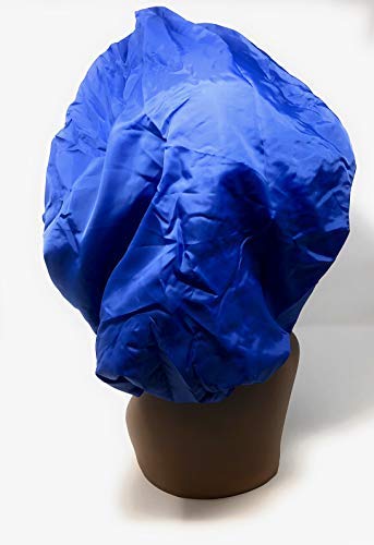 Dream Super Jumbo Night & Day Cap - Blue, Satin, Fabric, Elastic Band, Cotton, Holds Hair In Place, Large, Extra Large, One Size Fits All, Sleep Cap, Comfortable, Soft Material #TOP3