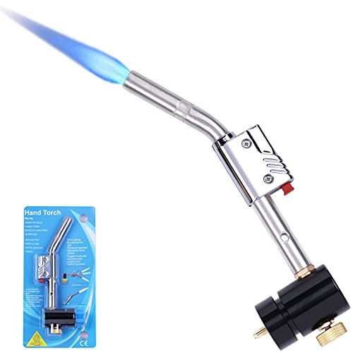 Torch Propane,Propane/Mapp Gas Torch with Self Ignition Trigger ,Adjustable Torch for brazing in cold or bad weather, narrow or tight spaces