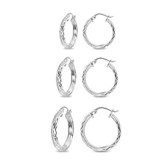 3 Pr, 15mm-20mm-25mm / Silver