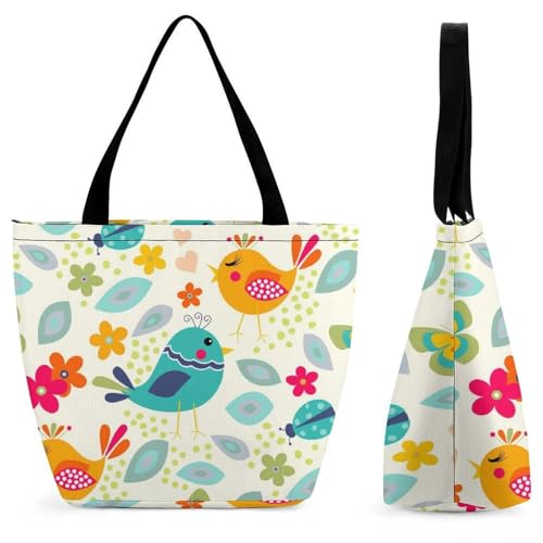 Sac à main pour femme oiseau mignon sac de shopping et voyage 28.5x18x32.5cm