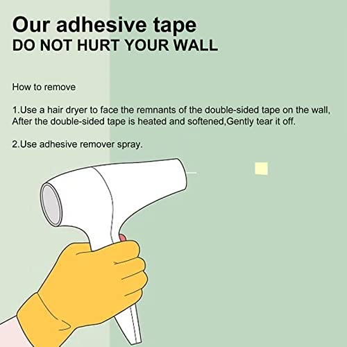 EGINO 60 Pack Double-Sided Adhesive Tape for Acoustic Soundproofing Foam Panels Strong Pad Mounting, Heavy Duty Wall Adhesive Squares