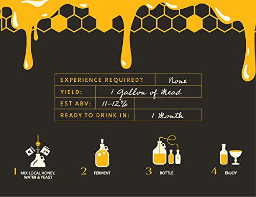 Craft A Brew - Mead Making Kit – Reusable Make Your Own Mead Kit – Yields 1 Gallon Of Mead #TOP5