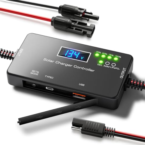 12V 20A PWM Solar Charge Controller with LCD for LiFePO4 AGM Gel Battery