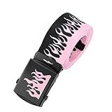 Arecobticy Unisex Flamme Design Verstellbarer Taillengürtel Heavy Duty Baumwolle Metallkonstruktion Punk Rock Streetwear Kleidung Zubehör Punk Flamme Gürtel, a, One size