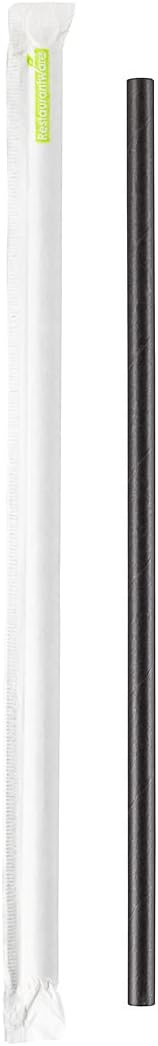 Restaurantware 7.5 Millimeter Wrapped Straws 1000 Disposable Drinking Straws - No Wasteful Materials Alternative To Plastic Straws White Rice Paper Plasticless Straws For Cold Drinks