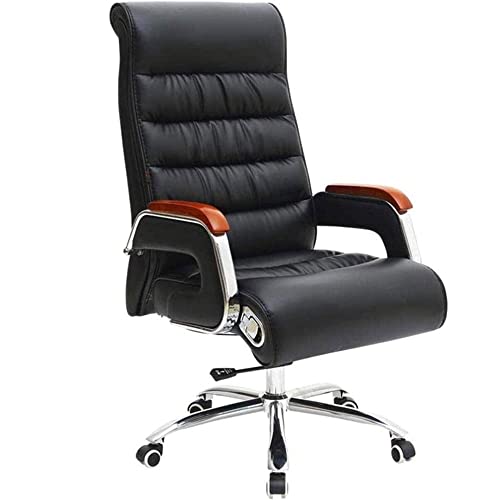 Sillas de escritorio de oficina en casa, cómoda silla de escritorio, silla de oficina ejecutiva de piel sintética, silla de escritorio ajustable en altura, silla giratoria for computadora grande con b