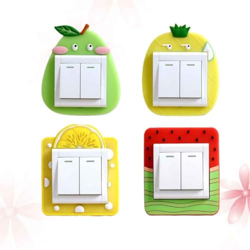 Pegatinas para interruptores de silicona que no dañan la pared de frutas 7