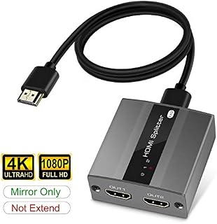 4K HDMI Splitter 1 in 2 Out, avedio links 1x2 HDMI Splitter for Dual