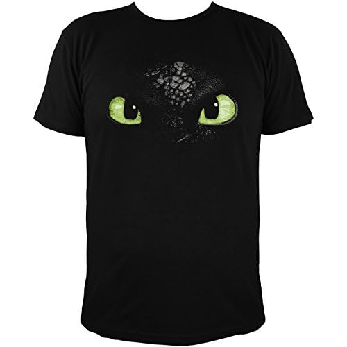 DreamWorks Dragons Kinder T-Shirt Ohnezahn Toothless (128-134, schwarz)