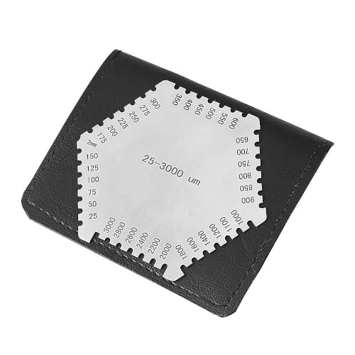 CENPEK 25-3000um Nassfilmkamm, Nassfilmmessgerät aus Edelstahl, hochpräzise sechseckige Nassfilmdickenmessgeräte zur Messung der Lackdicke
