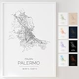 Mapdify Palermo personalisiertes Stadtposter, dein 