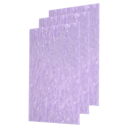 Image of MECCANIXITY 3 Pcs Glitter Pearl Acrylic Sheet,12 inch x 8 inch x 1 /8 inch Pearlescent Cast Pmma Plastic Sheets Extruded Translucent Blanks for DIY Art Crafting Laser Cutting & Engraving,Purple