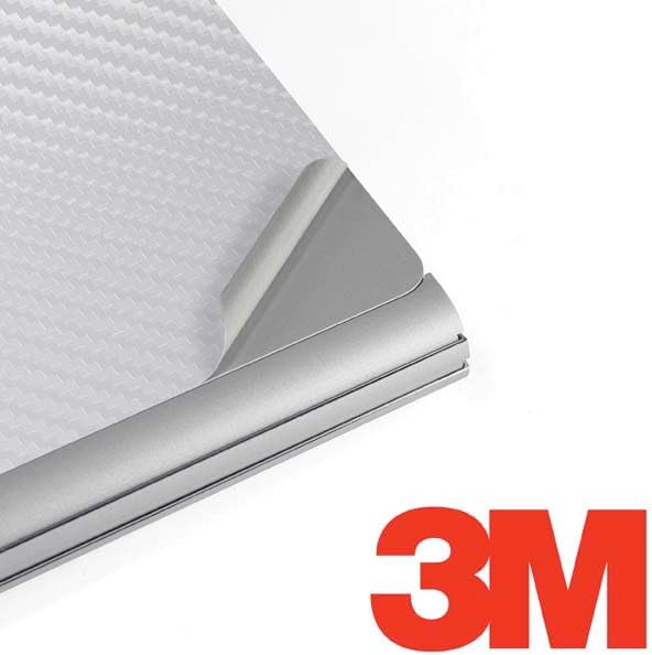 Skinit Decal Laptop Skin Compatible with Surface Book 2 13.5in - White Carbon Fiber Specialty Texture Material Design
