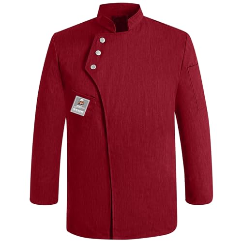 Chef Works Chef Jacket Unisex Chefs Coat Work Jackets for Men Women Long Sleeve Cook Shirts Restaurant Kitchen Food Service Uniform