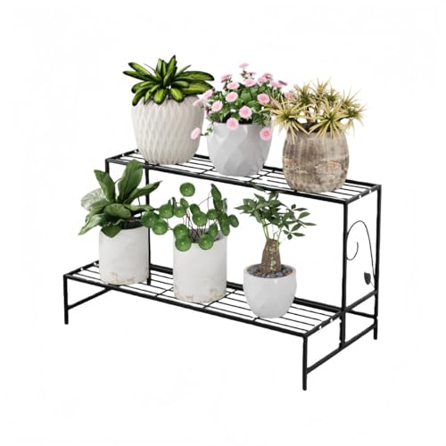 KUBERAS �ԉ� �A�C�A���� �K�i�� �A�ؔ��X�^���h 2�i 3�i �K�[�f�j���O�p�i �����E���O���p �o���R�j�[ ���r���O (2 �i�F����80cm,�u���b�N)