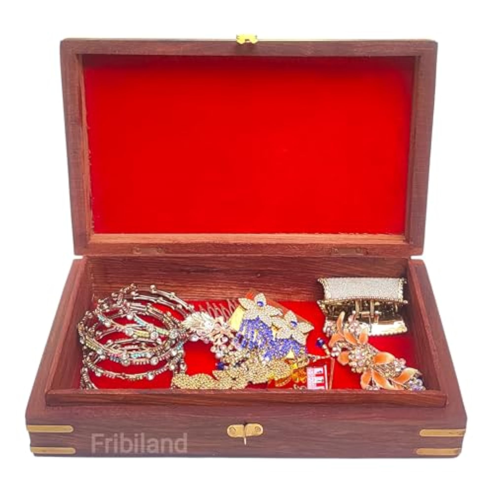 Wooden Jewellery Box for Women, Makeup Organizer