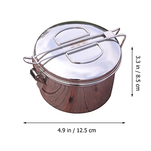 BESPORTBLE Aço Inoxidável Caixa de Almoço Bento Box 1200Ml Double- Layer Metal Recipientes Almoço