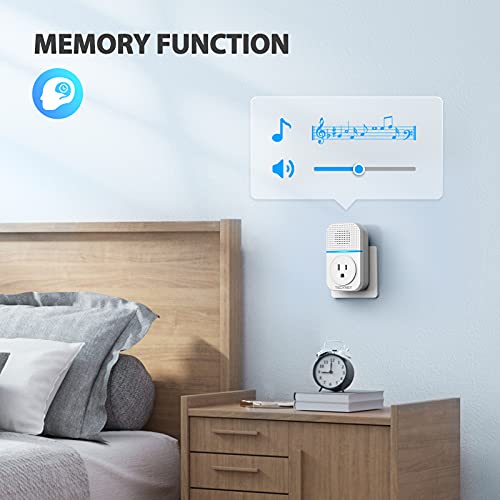 Tecknet AUB09NZXGRB1 Wireless Doorbells For Home, Waterproof Classroom Door Bell Ringer Wireless With 60 Ringtones & 5 Level Volume, 1300Ft Range Self-Powered Doorbell Chimes Kit thumb #5