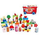 [バンダイ(BANDAI)] BlockLabo ブロックラボ はじめてのブロックワゴン おともだちいっぱい！DX 対象年齢 1.5 才以上 それいけ！アンパンマン