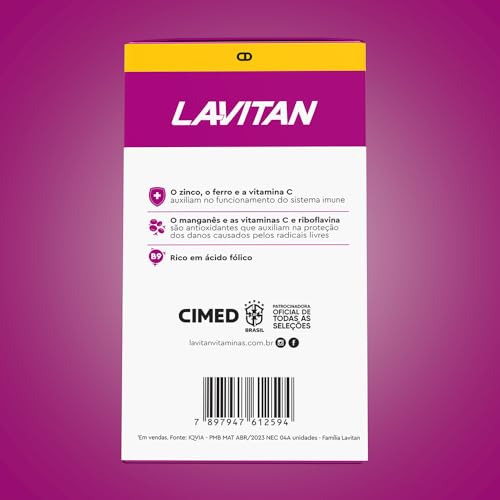 Multivitamínico Lavitan AZ Para Mulher Com 90 Comprimidos