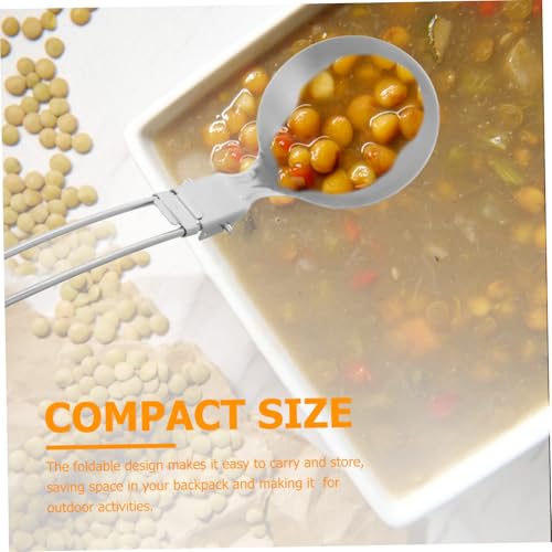 Mipcase Stainless Steel Utensil Set Folding Spoons for Camping Picnic Outdoor Backpack Cutlery - Image 9