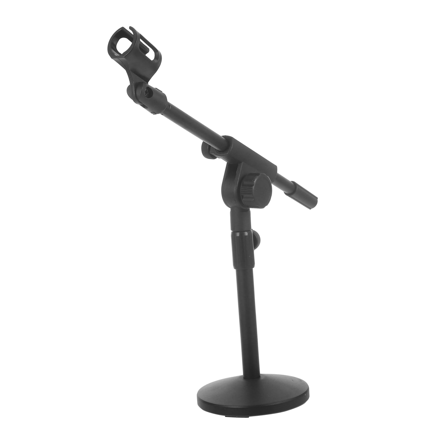 Supporto Per Microfono Da Tavolo Regolabile in Metallo Con Base Appesantita e Clip Per Microfono Accessorio Compatto Per Streaming e Registrazione