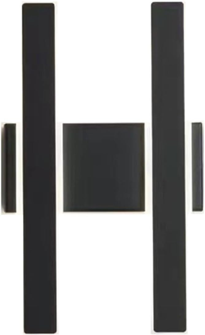HPTHLY Wall Lighting Fixtures Iron Art Acrylic Shade Wall Sconces Three-Color Dimmable Led Wall Lamp Minimalist Wall Mounted Lighting Fixture Compatible With Bedroom (Black-31Cm)
