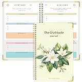 The Gratitude Journal for Women Men, 5 Minute Daily Gratitude Journal Spiral with Prompts & Quotes for Self Care, Happiness, Affirmation and Mindfulness, Hardcover, 5.9"x8.6"