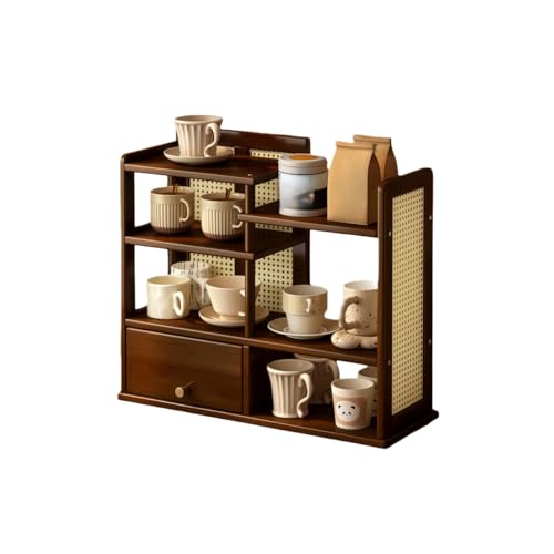 ALIVTAII �|���f�X�N�g�b�v���[���b�N �R���p�N�g���i�� �}�O�J�b�v/����/�R�X�����[�ɍœK �g���ȒP �ȃX�y�[�X �u���E�� �� 50cm �L�b�`��/���r���O/�f�X�N�p (�N���~�F)