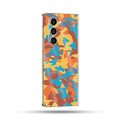 Image of MightySkins Glossy Glitter Skin Compatible With Samsung Galaxy Z Fold 5 Full Wrap - Retro Camouflage | Protective, Durable High-Gloss Glitter Finish | Easy To Apply and Change Styles | Made in the USA