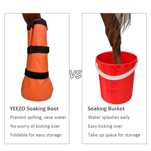 Yeezo Hoof Saco de tratamento para bota de mergulho com capuz para cavalos e espuma vinílica acetina