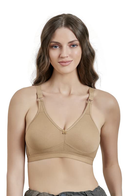 Image of MAROON 419 Women Cotton Blend Long Lasting Magical Lift T Shirt Bra Non-Wired and Non Padded, Seamless and Full Coverage