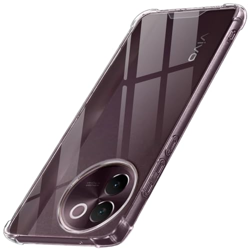 Image of TheGiftKart Crystal Clear Back Cover Case for Vivo V30e 5G | 360 Degree Protection | Shock Proof Design | Transparent Back Cover Case for Vivo V30e 5G (PC & TPU, Transparent Bumper)