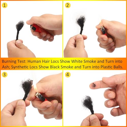 Honey Blonde Loc Extensions Human Hair 0.4 cm 8 Inch 30 Strands #27 Dreadlock Extensions Human Hair Loc Extensions Dreads Extensions for Men Women Kids Real Human Hair Locs Handmade Permanent Locs - Image 6