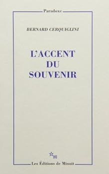 Paperback L'accent du souvenir [French] Book