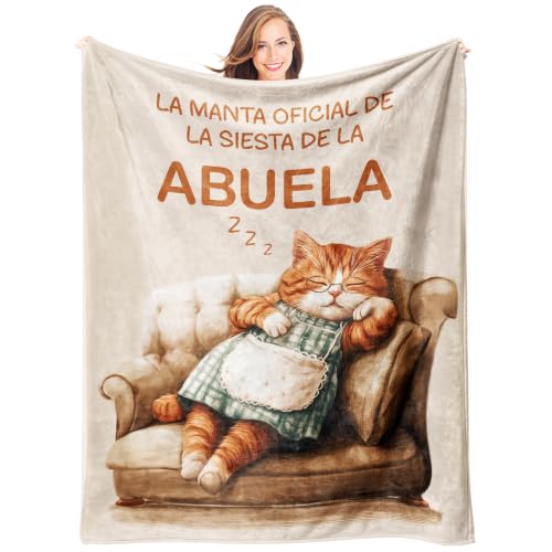 Giftasy Regalo Abuela, Regalo Abuela Cumpleaños - Manta de Gato Originales