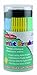 Charles Leonard Creative Arts Artist Paint Brushes, Plastic Handles with Nylon Bristles, 6 Assorted Sizes and Colors, 144-Pack Tub (73344)