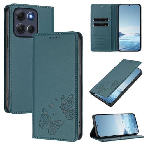 Housse Moto G86 avec rabat papillon vert foncé pour sécuriser vos sorties