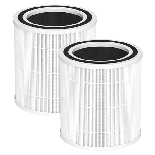 Image of 2 Pack AC400 Air Purifiers Replacement Filter for Purivortex AC400 Air Purifier, 3-in-1 HEPA Technology High Efficiency, White